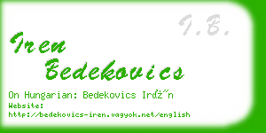 iren bedekovics business card